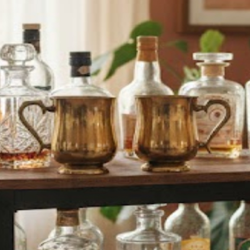 Vintage Brass Beer Stein Mugs – Medieval Gothic Décor Cottagecore